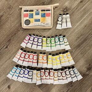 Gamblin 1980 Professional Oil Paint Set Full Spectrum Colors + Must Have Mediums